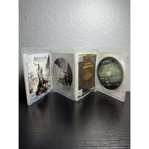 PS3 Game Lot Bundle Assassin’s Creed 3 & Fallout 3 Complete with all manuals - Picture 3 of 3